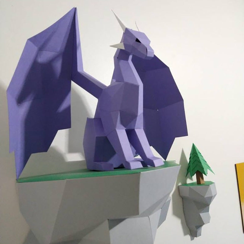 DIY Dragon Paper Wall Art