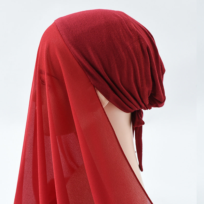Adjustable Sunscreen Veil Hijab – Pearl Chiffon