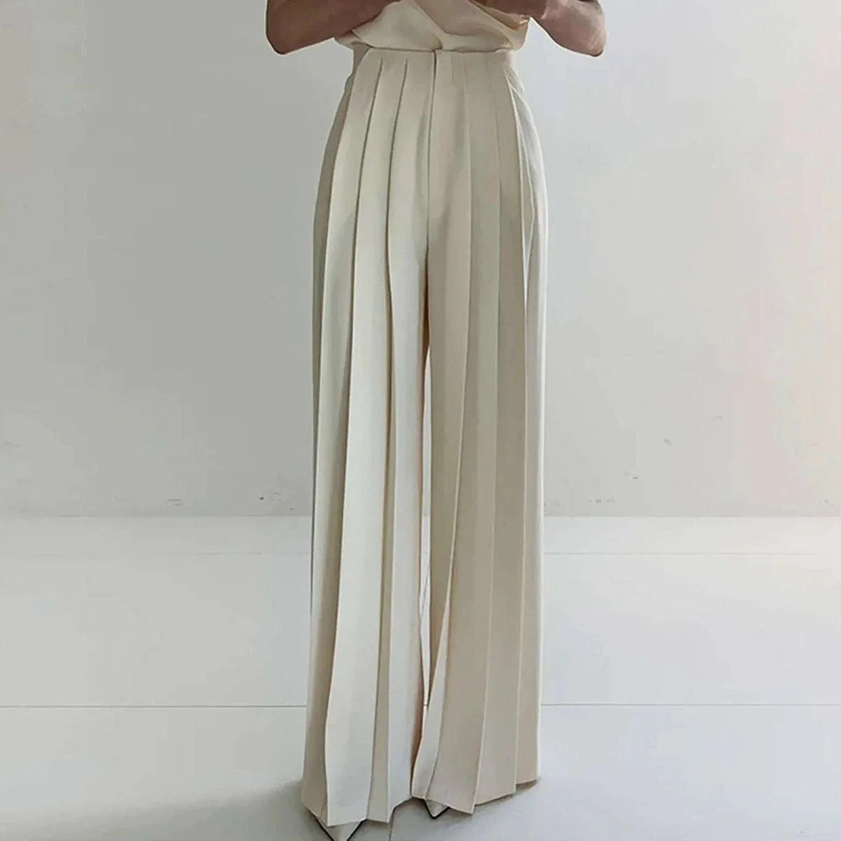 Women's High-Waist Loose Straight-Leg Pants