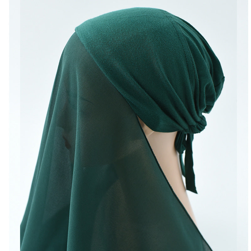 Adjustable Sunscreen Veil Hijab – Pearl Chiffon