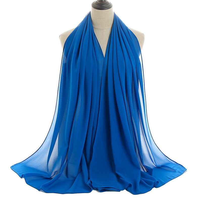 Monochrome Pearl Chiffon Hijab – Soft & Elegant