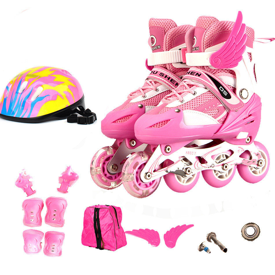 Adjustable PU Children’s Skates with Full Protective Set
